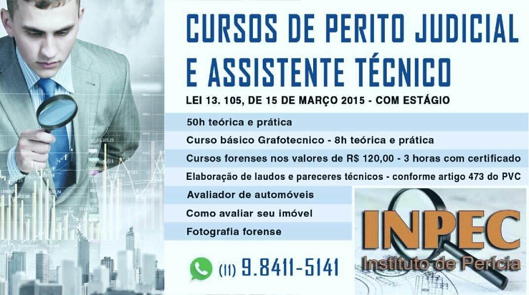 Cursos de Perito Judicial e Assistente Técnico Cursos de Perito Judicial e Assistente Técnico