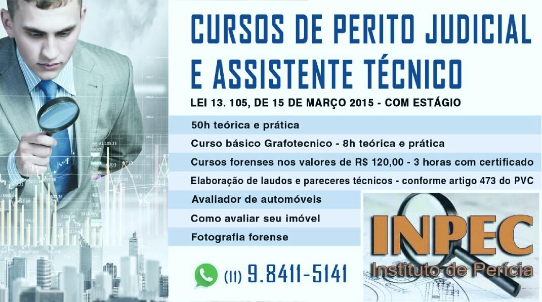 Cursos de Perito Judicial e Assistente Técnico