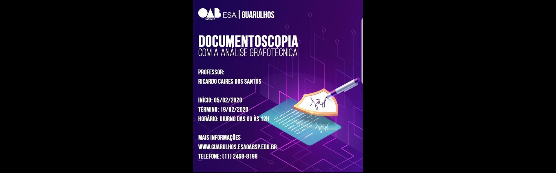 Curso: Documentoscopia com Análise Grafotécnica