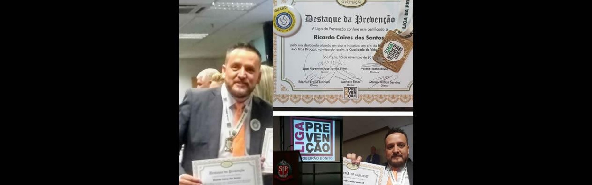 O perito Ricado Caires recebe premiação na Assembléia Legislativa de São Paulo
