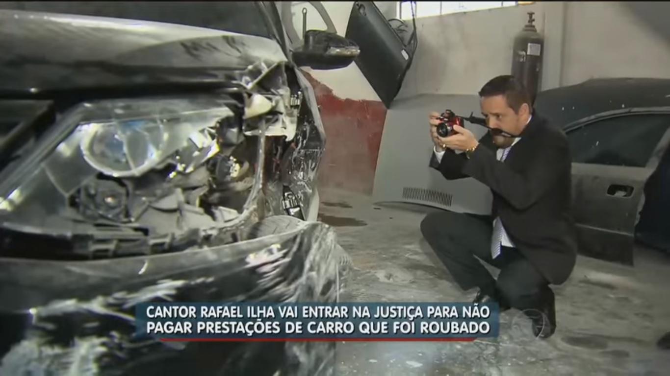 Pericia Veicular no Carro do Cantor Rafael Ilha