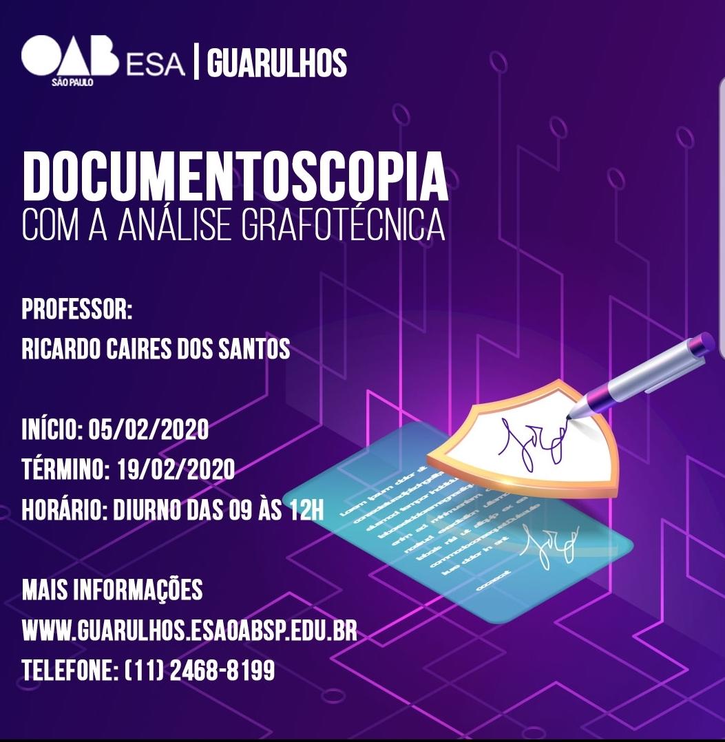 Curso: Documentoscopia com Análise Grafotécnica